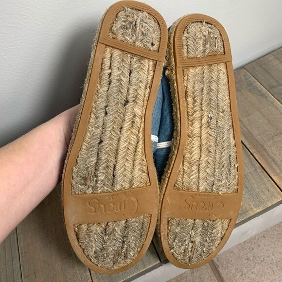 Circus by Sam Edelman Blue Fries Before Guys Slip On Espadrille Loafer Shoe - Picture 8 of 9